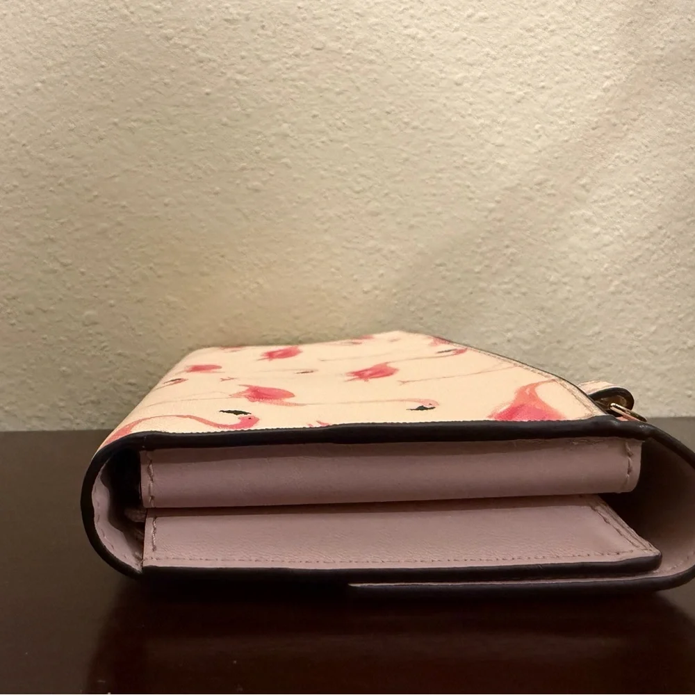 kate spade Pink and Hot Pink Flamingo Print Crossbody Bag - Picture 5 of 15